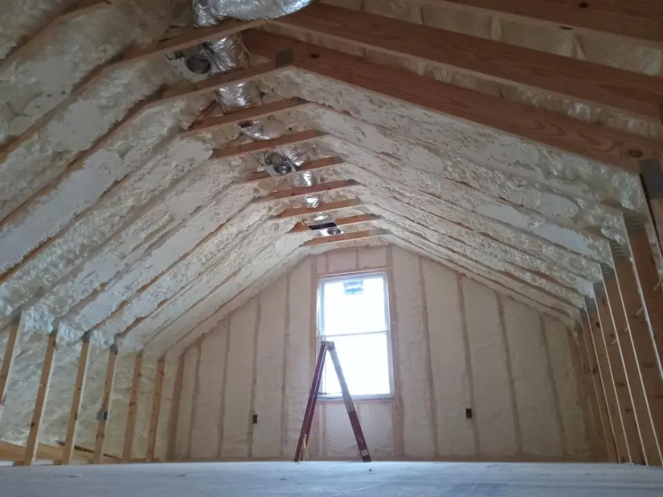Spray foam roofing application for Crawl Space Insulation project in Hanover Park